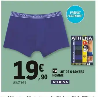 E.Leclerc Lot de 6 Boxers offre