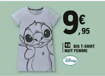 E.Leclerc Big T-Shirt Nuit Femme offre