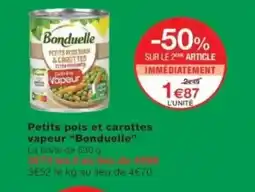 Monop' BONDUELLE Petits pois et carottes vapeur offre