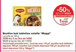 Monop' MAGGI Bouillon kub tablettes volaille offre