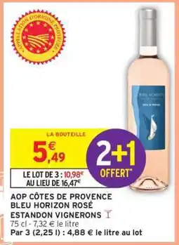 Intermarché AOP CÔTES DE PROVENCE BLEU HORIZON ROSÉ offre
