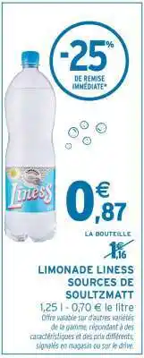 Intermarché LIMONADE LINESS SOURCES DE SOULTZMATT offre