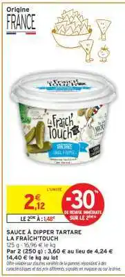 Intermarché SAUCE À DIPPER TARTARE offre