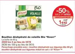 Monop' KNORR Bouillon déshydraté de volaille Bio offre