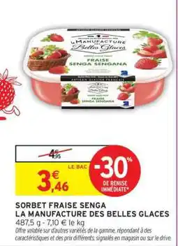 Intermarché SORBET FRAISE SENGA offre