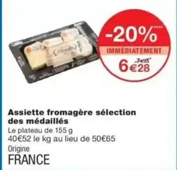 Monop' Assiette fromagère sélection des médaillés offre