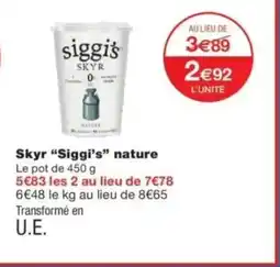 Monop' SIGGI'S Skyr nature offre
