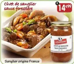 Maximo Civet de sanglier sauce forestière offre
