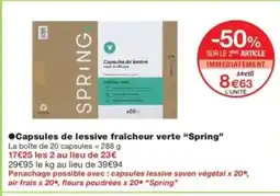 Monop' SPRING Capsules de lessive fraîcheur verte offre
