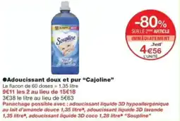 Monop' CAJOLINE Adoucissant doux et pur offre