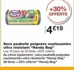 Monop' HANDY BAG Sacs poubelle poignées coulissantes ultra résistant offre