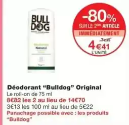 Monop' BULLDOG Déodorant Original offre