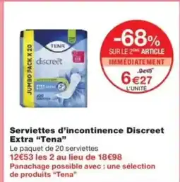 Monop' TENA Serviettes d'incontinence Discreet Extra offre