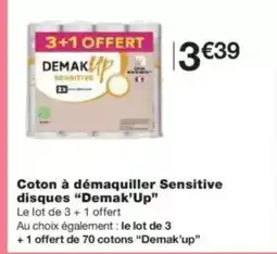 Monop' DEMAK 'UP Coton à démaquiller Sensitive disques offre