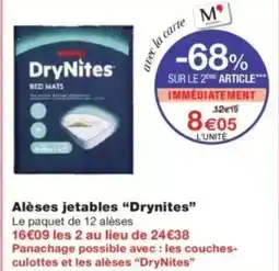Monop' DRYNITES Alèses jetables offre