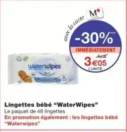 Monop' WATER WIPES Lingettes bébé offre