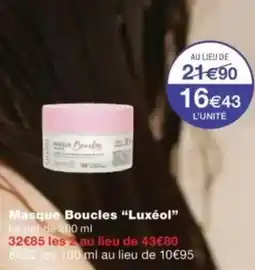 Monop' LUXÉOL Masque Boucles offre