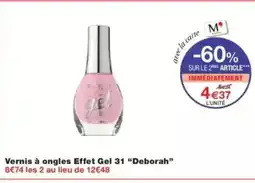 Monop' DEBORAH Vernis à ongles Effet Gel 31 offre