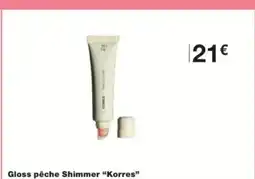 Monop' KORRES Gloss pêche Shimmer offre