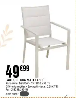 La Foir'Fouille Fauteuil goa matelassé offre