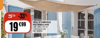 Voile d'ombrage rectangulaire