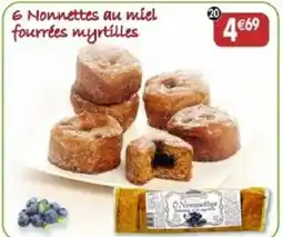Maximo 6 Nonnettes au miel. fourrées à la myrtille offre