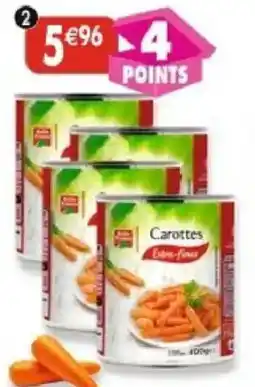 Maximo Lot de 4 boîtes 1/2 de jeunes carottes extra-fines offre