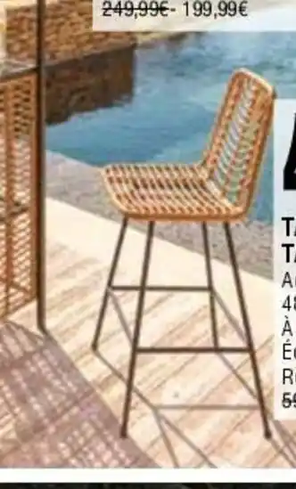 Tabouret de bar tahiti
