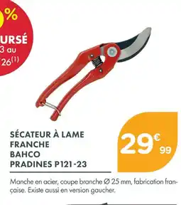 Point Vert Bahco sécateur à lame franche pradines p121-23 offre