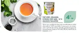 Point Vert Maison taillefer thé vert, orange, citron vert n°4 offre