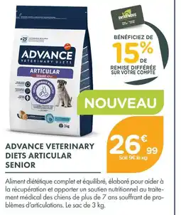 Point Vert Advance veterinary diets articular senior offre
