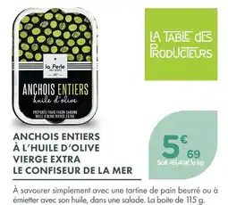 Point Vert La perle des dieux anchois entiers à l’huile d’olive vierge extra offre