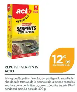 Point Vert Acto repulsif serpents offre