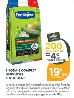 Point Vert Fertiligène engrais complet universel offre