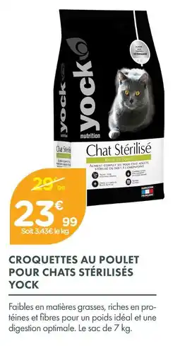 Point Vert Yock croquettes au poulet pour chats stérilisés offre