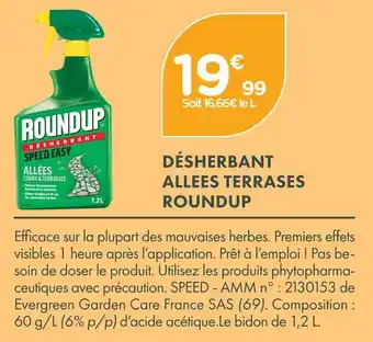 Roundup désherbant allées terrasses