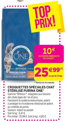 Delbard Purina one croquettes spéciales chat stérilisé purina one offre