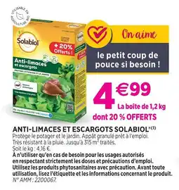 Delbard Solabiol anti-limaces et escargots solabiol offre