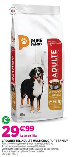 Delbard Pure family croquettes adulte multicroc pure falmily offre