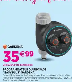 Delbard Gardena programmateur d’arrosage easy plus gardena offre