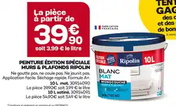 Gedimat Ripolin peinture édition spéciale murs & plafonds offre