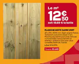 Gedimat Planche mixte sapin vert offre