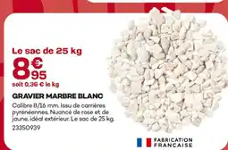 Gedimat Gravier marbre blanc offre