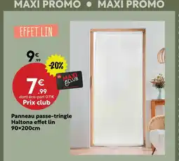 Maxi Bazar Panneau passe-tringle haltona effet lin offre