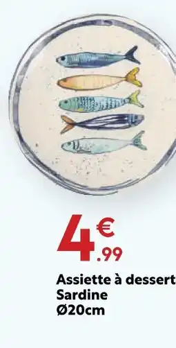 Maxi Bazar Assiette à dessert sardine offre
