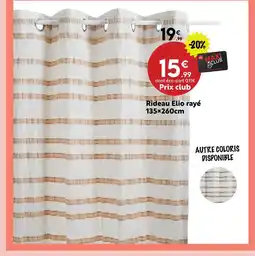Maxi Bazar Rideau elio rayé 135×260cm offre