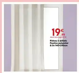 Maxi Bazar Rideau à œillets pauline polyester & lin 140×240cm offre