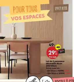Maxi Bazar Lot de 2 panneaux décoratifs alcov offre