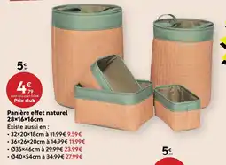 Maxi Bazar Panière effet naturel offre