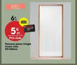 Maxi Bazar Panneau passe-tringle lissea voile offre